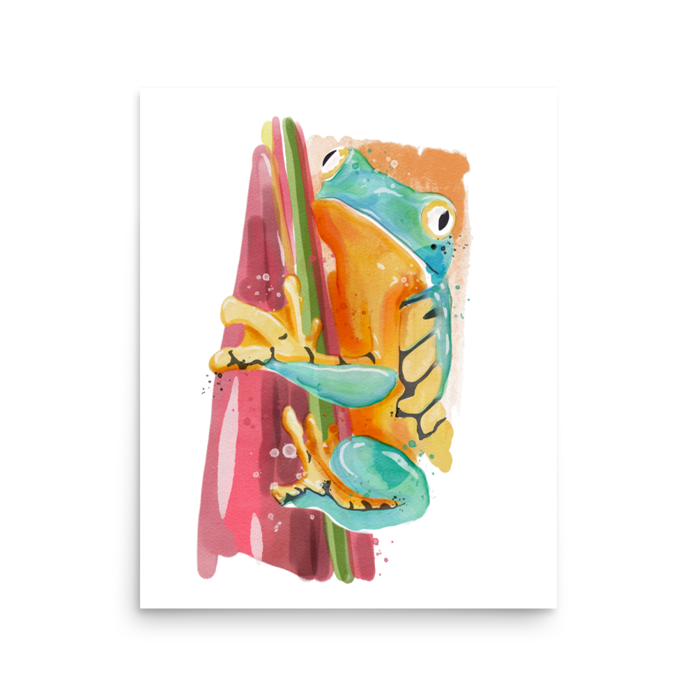 Frog Watercolour Print