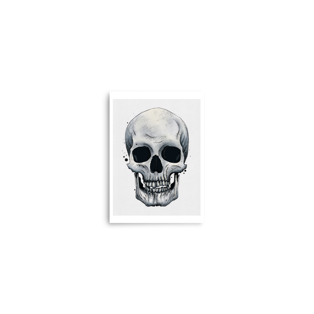 Skull Graphic Watercolour Print