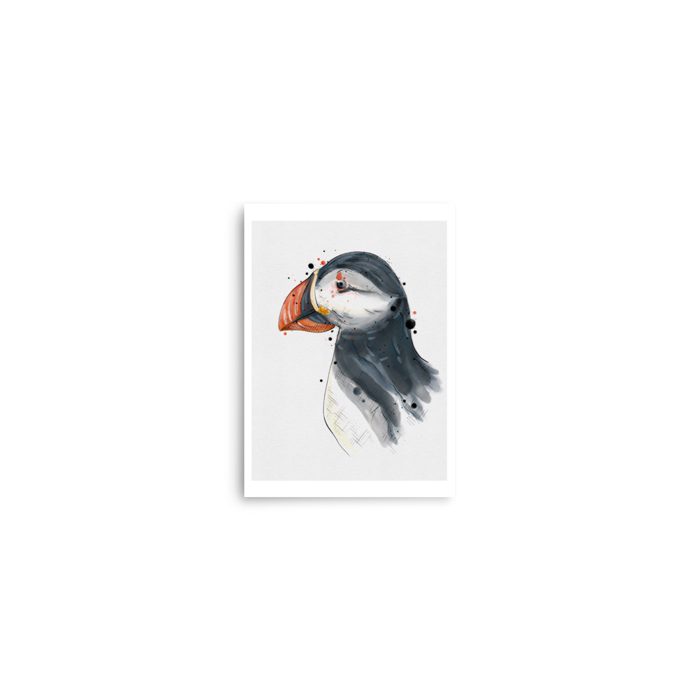 Puffin Graphic Watercolour Print