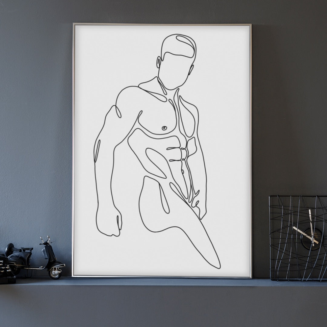 Raphael - Male Line Art Print