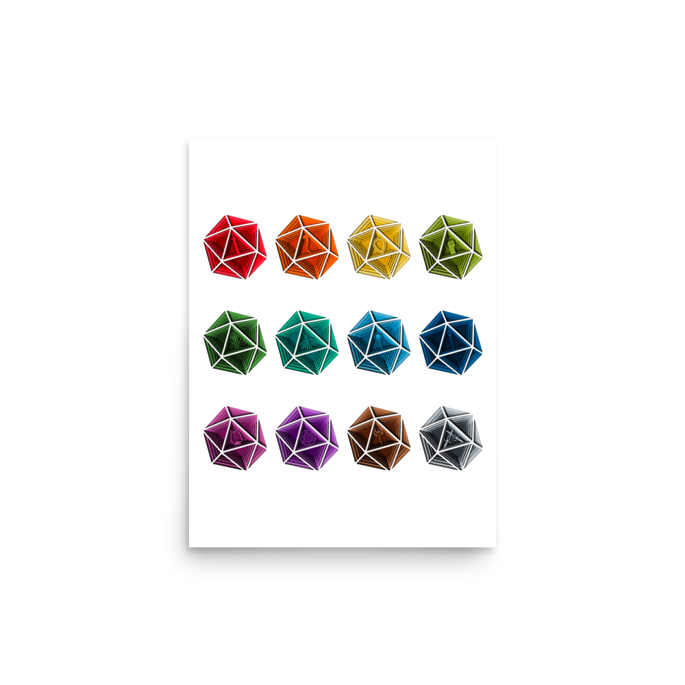 D&D Class D20 Print