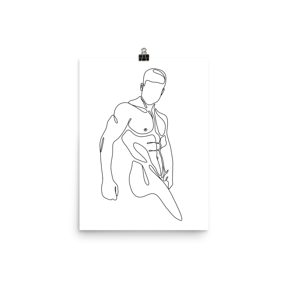 Raphael - Male Line Art Print