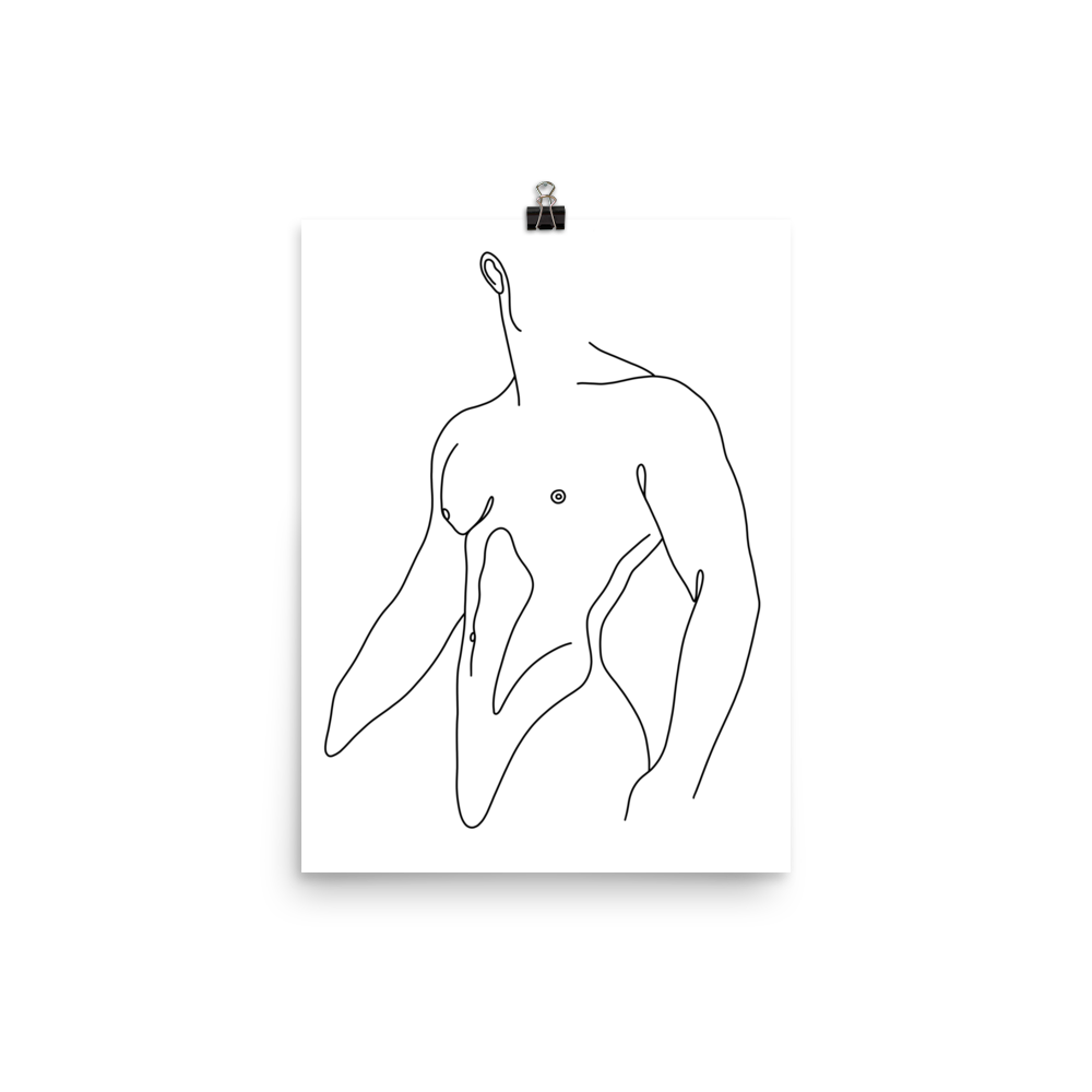 Liam - Male Line Art Print