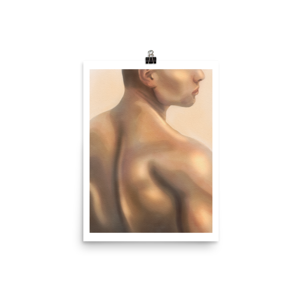 Male Form Print - Back, Neck and Face