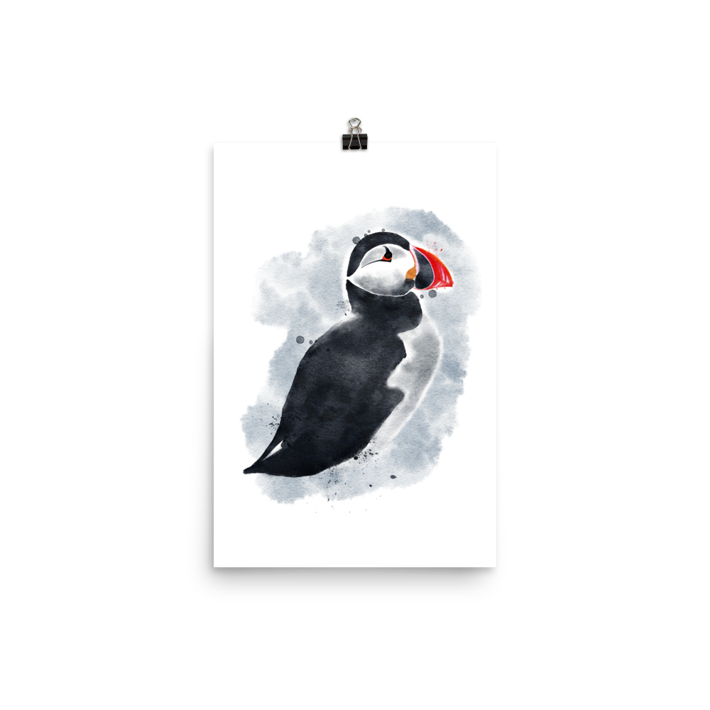 Puffin Watercolour Art Print