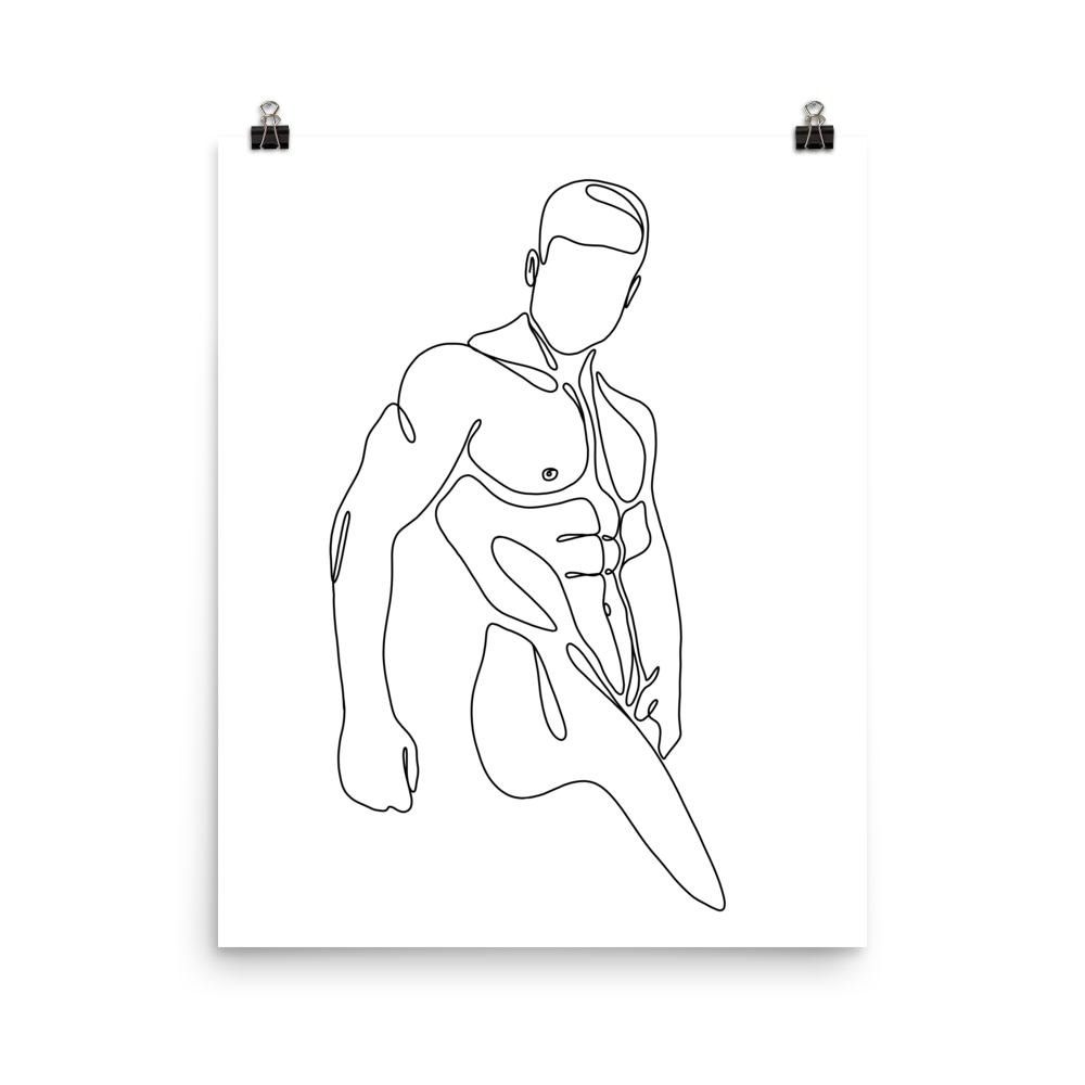 Raphael - Male Line Art Print