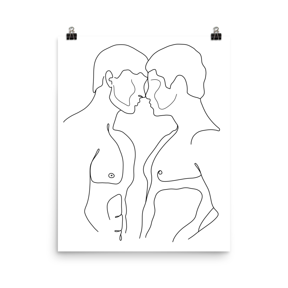 Couple II - Male Line Art