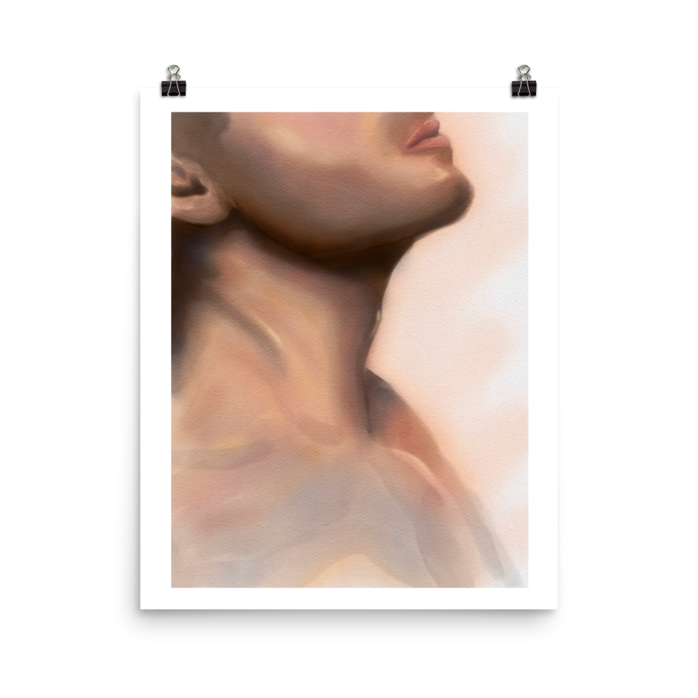 Male Form Print - Jaw, Neck and Chest