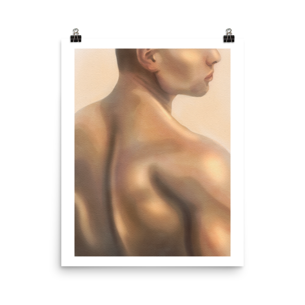Male Form Print - Back, Neck and Face
