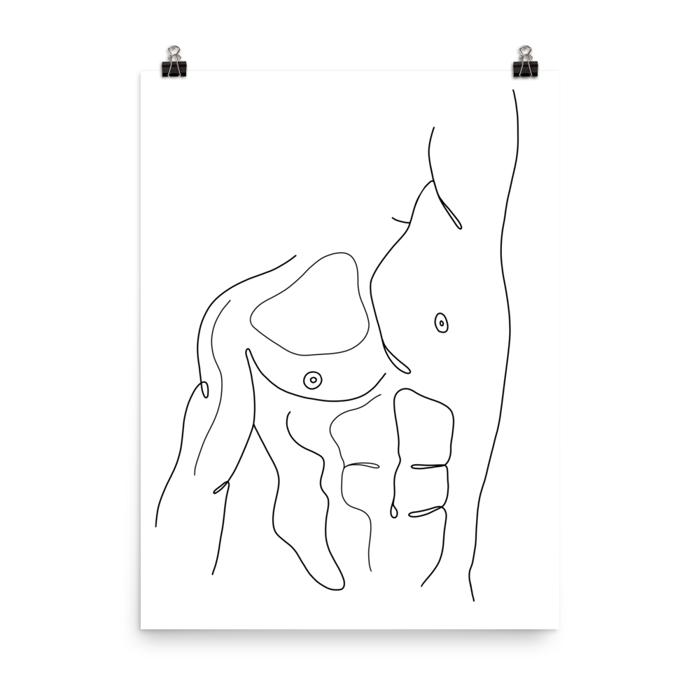 Artem - Male Line Art Print