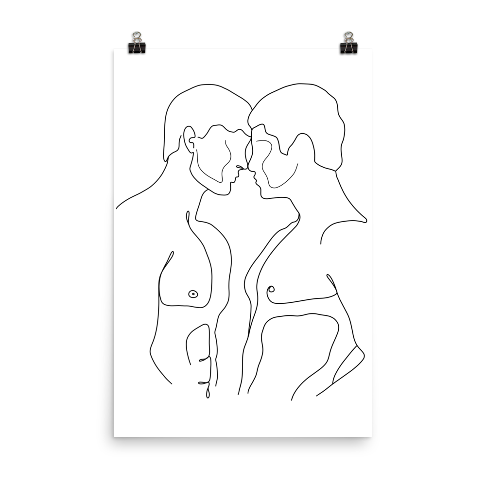 Couple II - Male Line Art