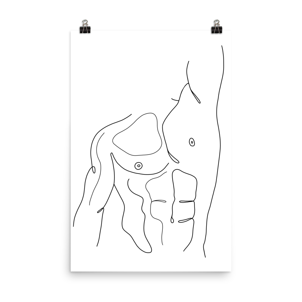 Artem - Male Line Art Print