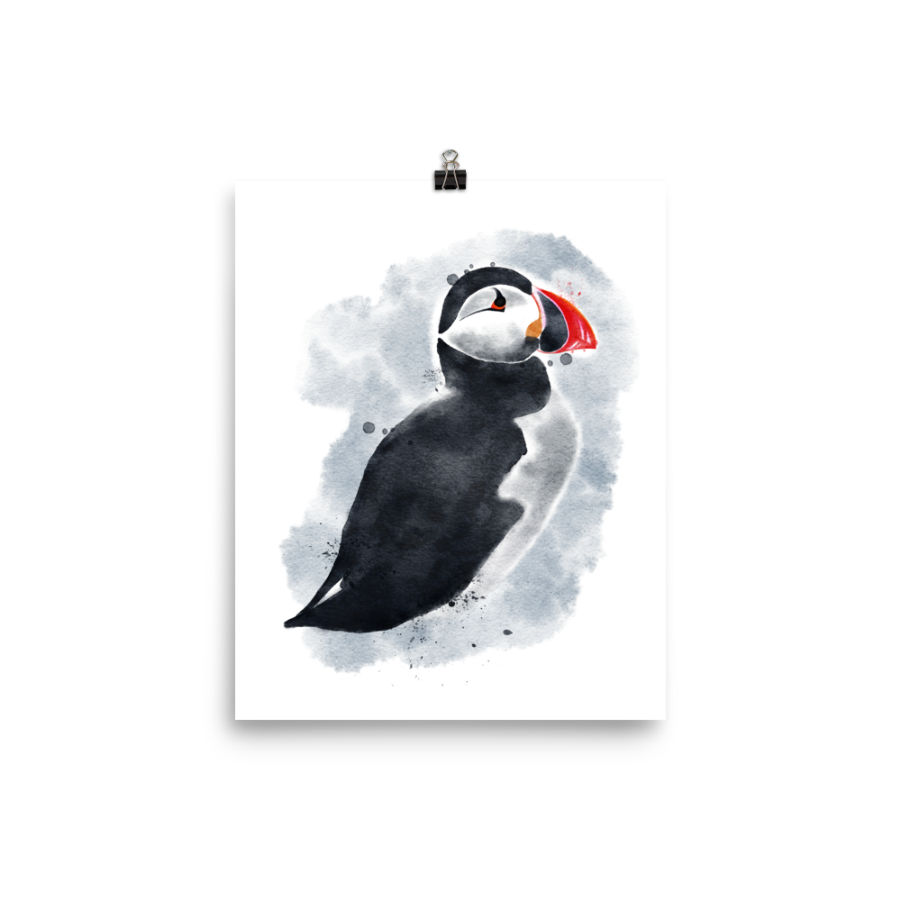 Puffin Watercolour Art Print