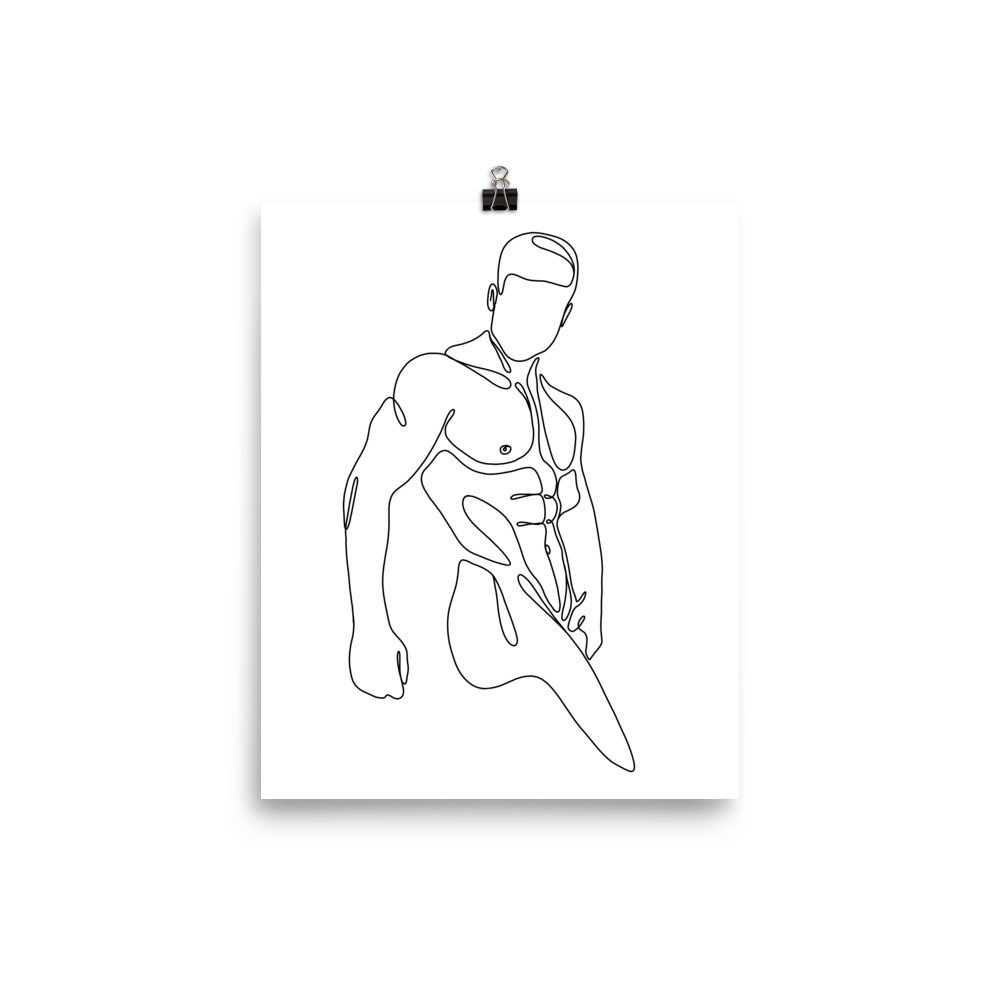 Raphael - Male Line Art Print