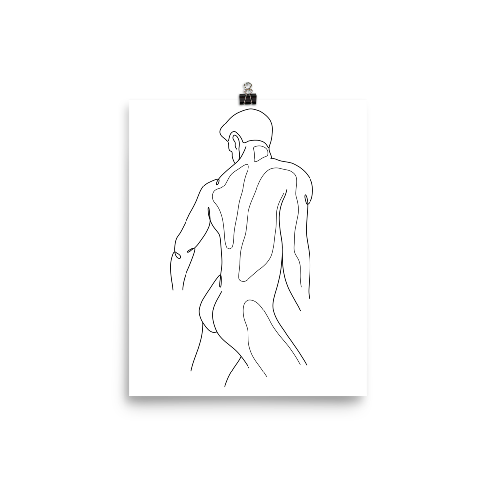 Campbell - Male Line Art Print