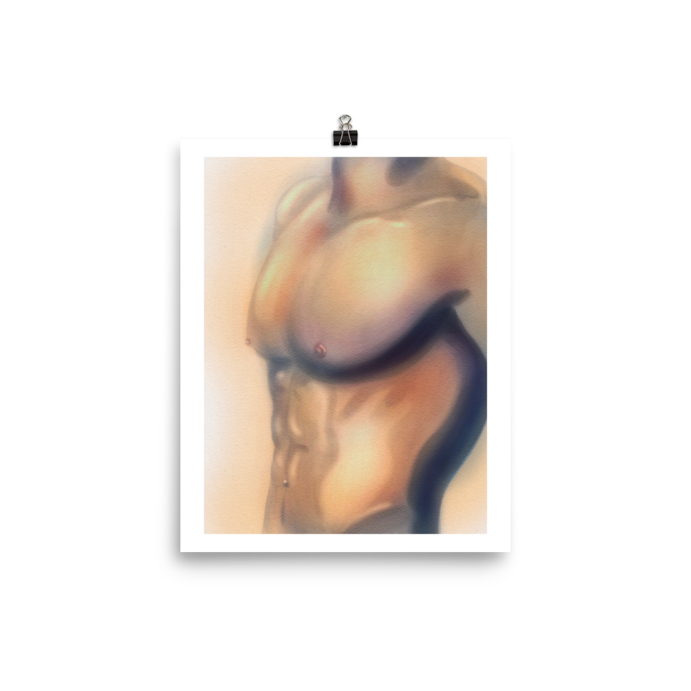 Male Form Print - Torso