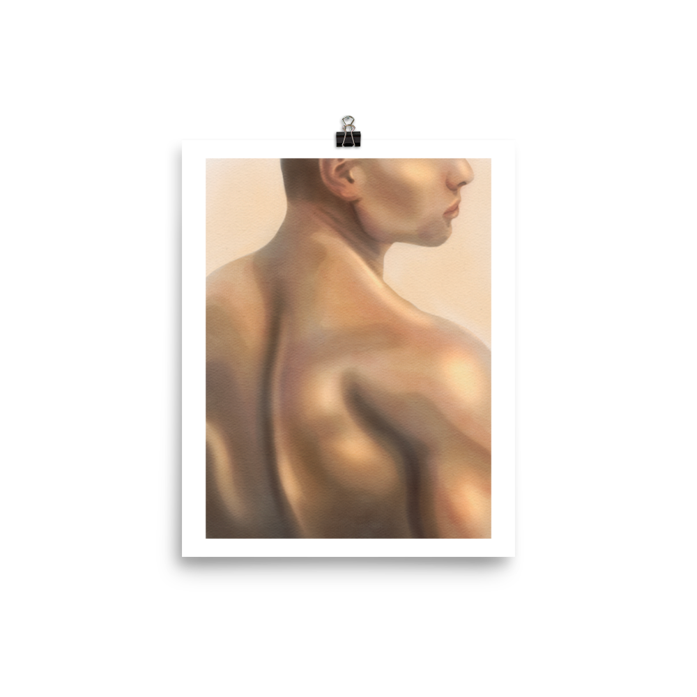 Male Form Print - Back, Neck and Face