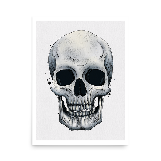 Skull Graphic Watercolour Print