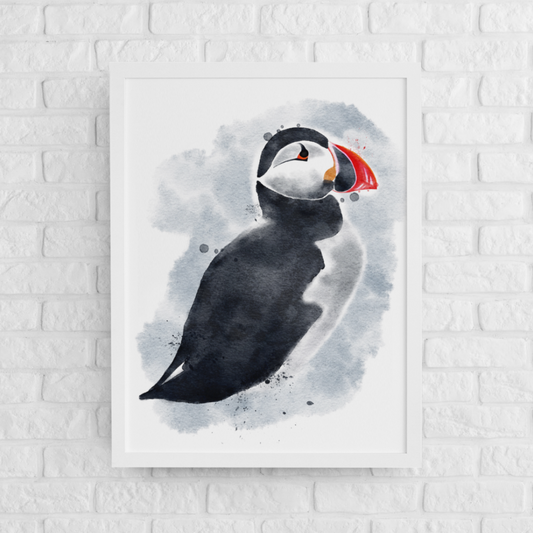 Puffin Watercolour Art Print