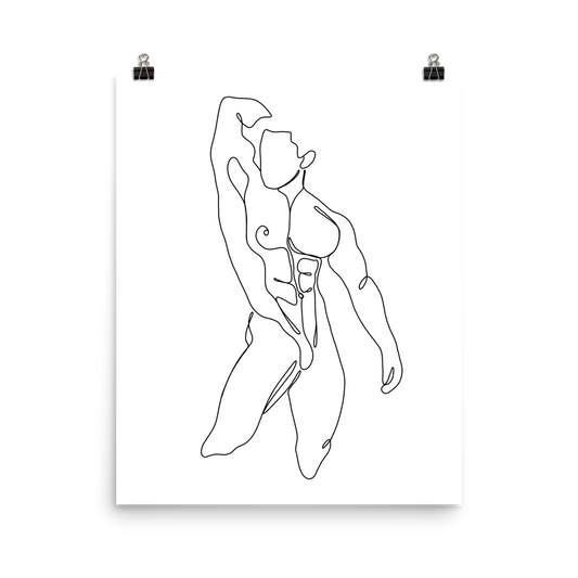 Gabriel - Male Line Art Print