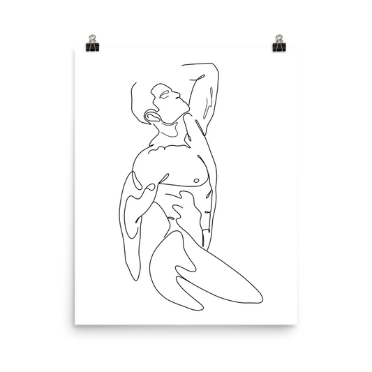 William - Male Line Art Print