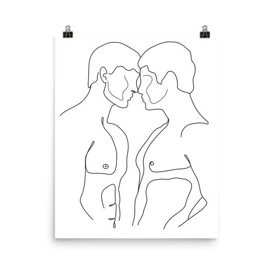 Couple II - Male Line Art
