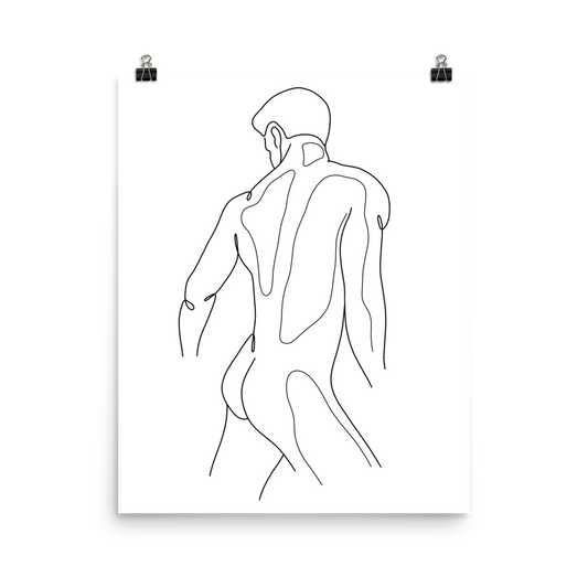 Campbell - Male Line Art Print