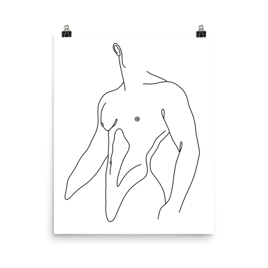 Liam - Male Line Art Print