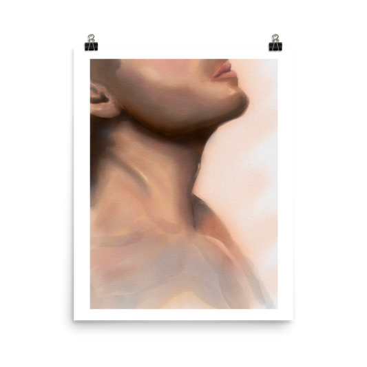 Male Form Print - Jaw, Neck and Chest