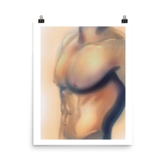Male Form Print - Torso