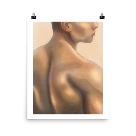 Male Form Print - Back, Neck and Face